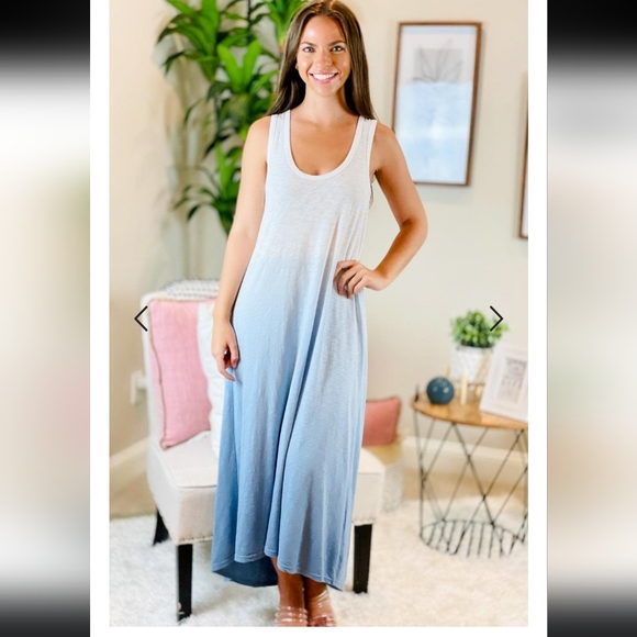 Z Supply Dresses Z Supply Size Small White Blue Ombre 0 Cotton Maxi